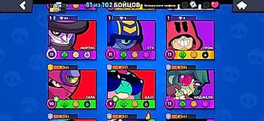 топчу тигем: Аккаунт Brawl Stars с редкими скинами и высоким прогрессом. Основное — 6