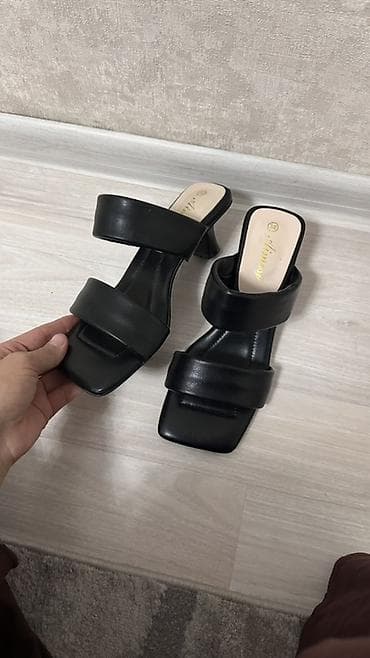 кийит: Женские мюли на каблуке - Цвет: черный - Размер: 38 (маркировка на — 1