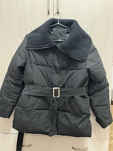 пуховик жен: Пуховик, Короткая модель, С поясом, M — 1