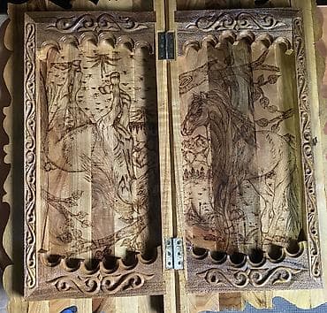 нарды ручной работы: Шахматы -нарды ручной работы всё новое в комплекте фишки фигурки — 2