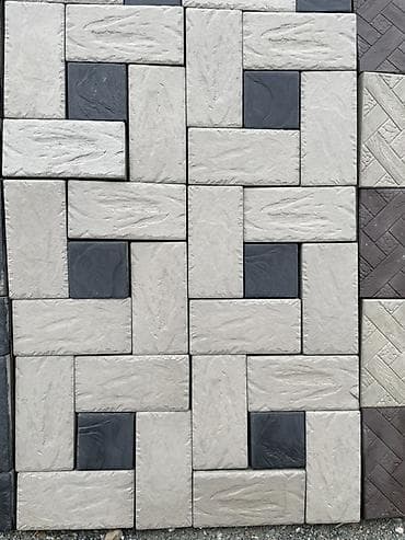 Тротуарная плитка бетонная - Формы: прямоугольник 200×100 мм и