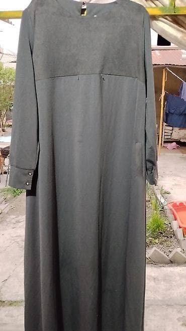 кормящий: Повседневное платье, Made in KG, Осень-весна, Длинная модель, XL — 2