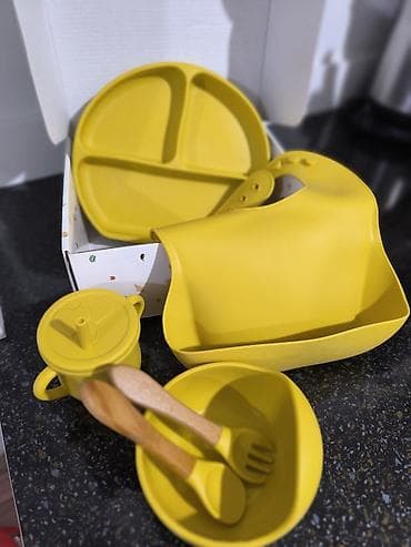 Кормление: Набор для кормления малыша из силикона. Пару раз использовала только — 1