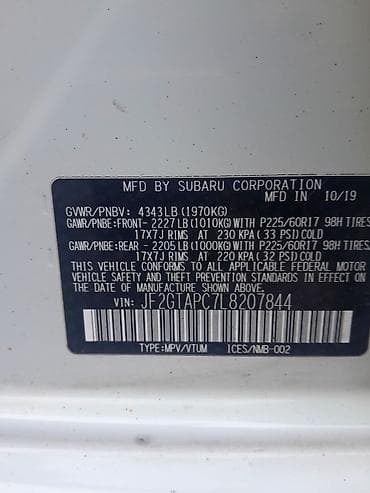 портер 2017: Subaru Crosstrek: 2019 г., 2 л, Бензин, Кроссовер — 9