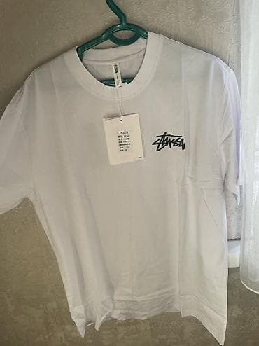 лён рубашка: Футболка, Оверсайз, Хлопок, Новый, M, L, XL — 1