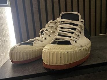 рюкзак ufc: Кеды USSI, модель mid-top. - Цвет: бежево‑чёрный (канвас верх, белые — 1