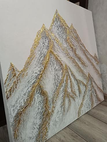 led light: Текстурная картина "Золотые вершины" — 3