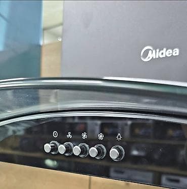 mix 3: Кухонная вытяжка Midea, купольная, с изогнутым стеклянным козырьком — 4