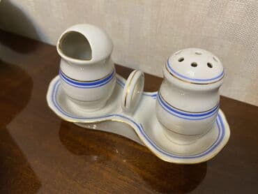 фарфоровые пасуды: Фарфоровый сервиз, Пр-во Корея. 2 тарелки для супа, 3 столовых — 10