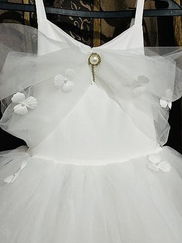 кыргыз кийими: Балдар көйнөгү, түсү - Ак — 2