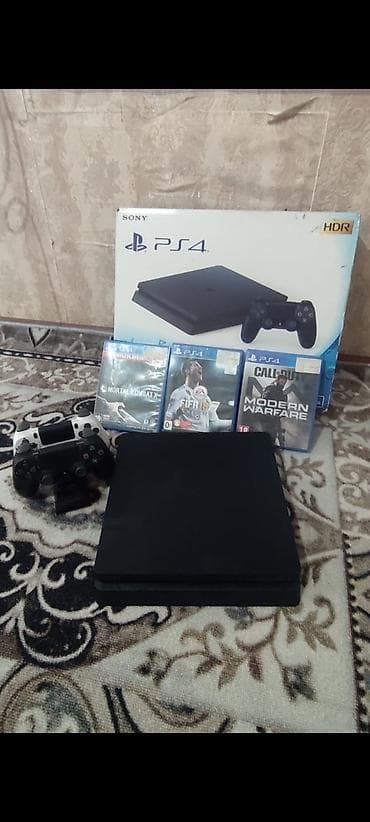 soni ps5: Игровая консоль Sony PlayStation 4 Slim (HDR), 500 ГБ. Комплектация — 2