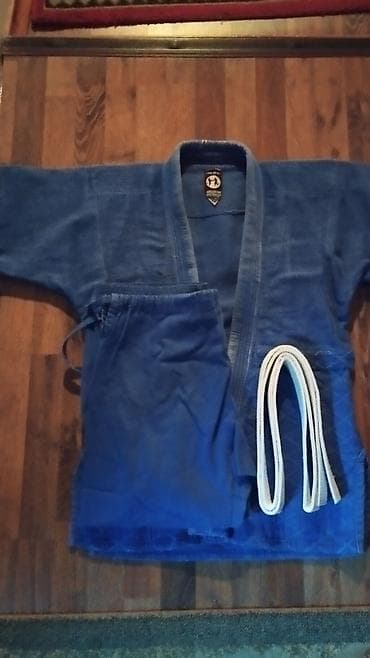 шапка zara: Кимоно для дзюдо синий цвет 100 процентый хлопок бренд: Top Real — 1