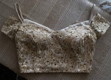 национальные украшения бишкек: Вечернее платье, Средняя модель, Без рукавов, Стразы, S — 2