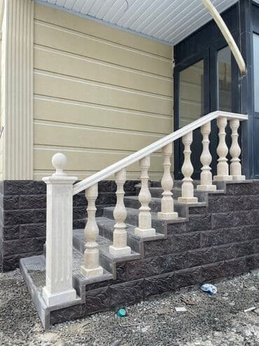 продаю травертин: Бесплатный замер объект балясины из 2 слоя ! Тумба перила кубики — 1