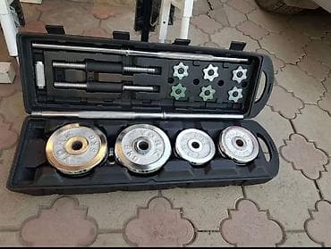 Разборный набор гантелей в кейсе - Комплект в удобном пластиковом