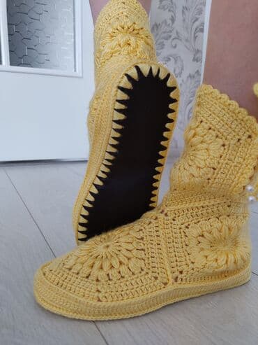 обувь 19 размер: Домашние тапочки, 37.5, Новый, цвет - Желтый, Самовывоз — 6