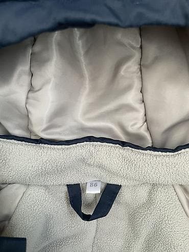 мужской горнолыжный костюм: Детский зимний комбинезон, размер 86. - Теплый, с мягким флисовым — 3