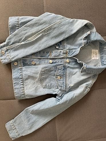 Детская джинсовая куртка ZARA, светло-голубой деним.На 9 лет -