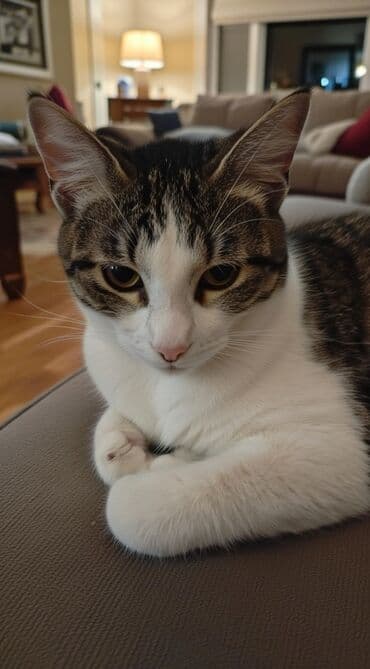 где можно купить кошку: Кошка даром: Беспородная, 8 месяцев, Девочка, Приучена к лотку — 1