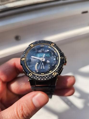 нари: Спортивные часы часы, Casio (G-Shock), Таймер и секундомер, Водонепроницаемые, Оригинал, Синхронизация с другими устройствами, Мужские, Б/у — 2