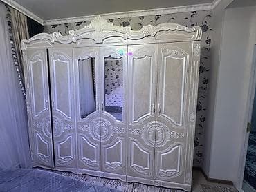 мебель спальний: Спальный гарнитур, Двуспальная кровать, цвет - Белый — 3