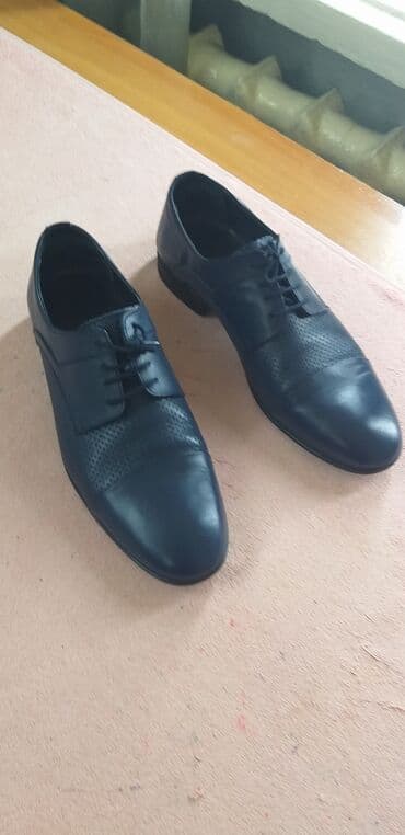 ecco 42: Мужские туфли, 41, Б/у, цвет - Синий, Самовывоз — 1