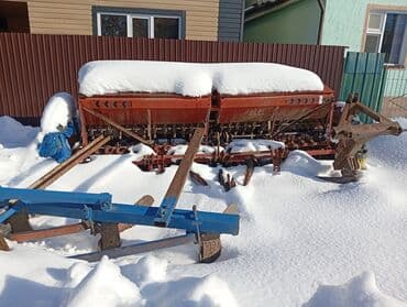 Сеялка зерновая прицепная - Двухбункерная, механический высевающий