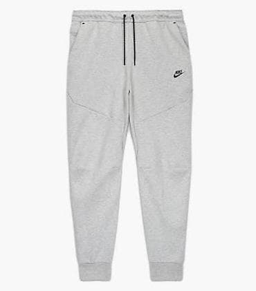 tech flis: Спортивные штаны Nike, серый меланж. На рост 183-186 - Фасон: джоггеры — 1