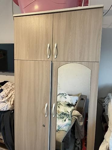 Шкафы: Шифоньер, шкаф для одежды, Прямой, ЛДСП — 1