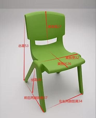 детский стул икеа: Детский стул, Пластик, цвет - Зеленый — 1