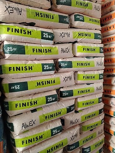 Сухие строительные смеси AlinEX и ГОРИЗОНТ, фасовка по 25 кг