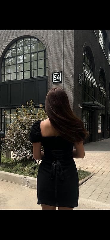 ange: Черное короткое платье от бренда Ange dress Размер м цена 2500 — 3