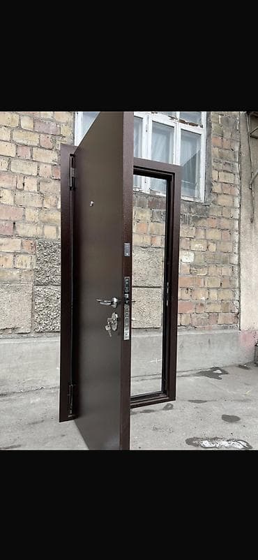 двени: Двери для домов и квартир, Металлическая, Одностворчатая, Левосторонняя, цвет - Серый — 3