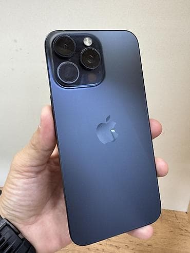 apple 7plus: IPhone 15 Pro Max, Б/у, 256 ГБ, Blue Titanium, Защитное стекло, Чехол, 86 % — 3