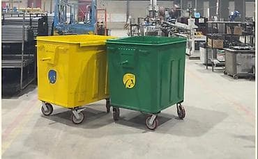 Канцтовары: Мусорные контейнеры на колесах для раздельного сбора - Объем — 1