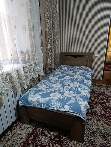 бу диван куплю: Односпальная кровать в оттенке «дуб» с высоким изголовьем. - Размер — 1