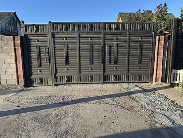 ссср метал: Металлические въездные ворота с калиткой - Конструкция: распашные — 3