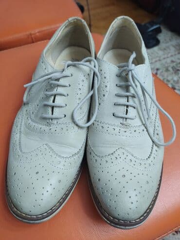 Мужские туфли, 37, Б/у, цвет - Бежевый, Самовывоз