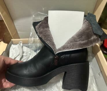 сапоги зимние женские натуральная кожа натуральный мех распродажа: Женские зимние полуботинки/ботильоны Fast Step - Материал верха — 1