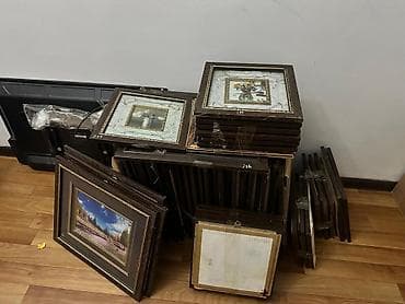 berber mirror second hand: Набор оформленных картин и репродукций в рамах. размер:27×27-13штук — 3