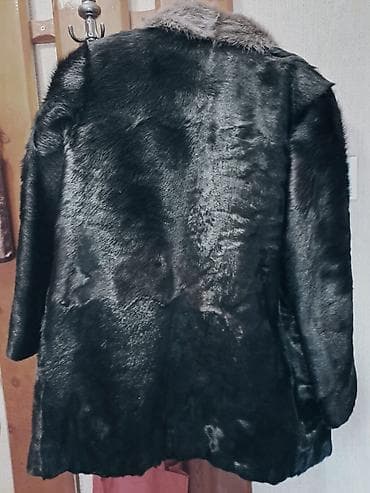 полушуба: Полушубок из теленка (черный) Германия воротник хонорик размер 48-50 — 1