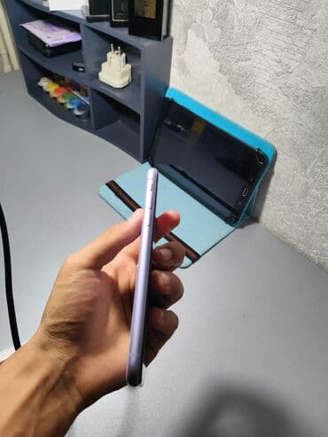 Аудиотехника: IPhone 11, Б/у, 128 ГБ, Голубой, Коробка, 93 % — 6