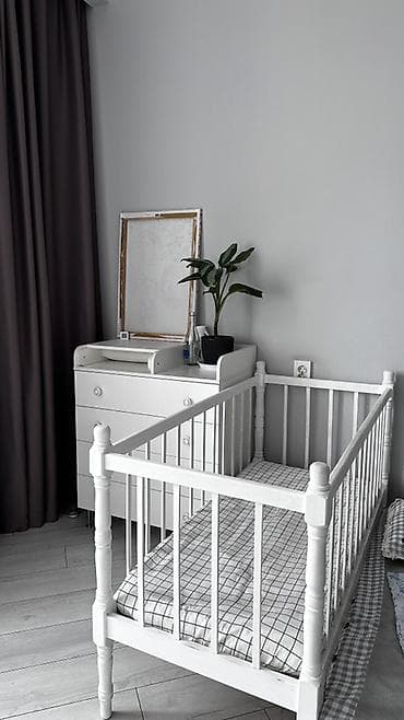 Детская гарнитура, Б/у, Для девочки, Для мальчика, Дерево, цвет - Белый, Платная доставка, Самовывоз