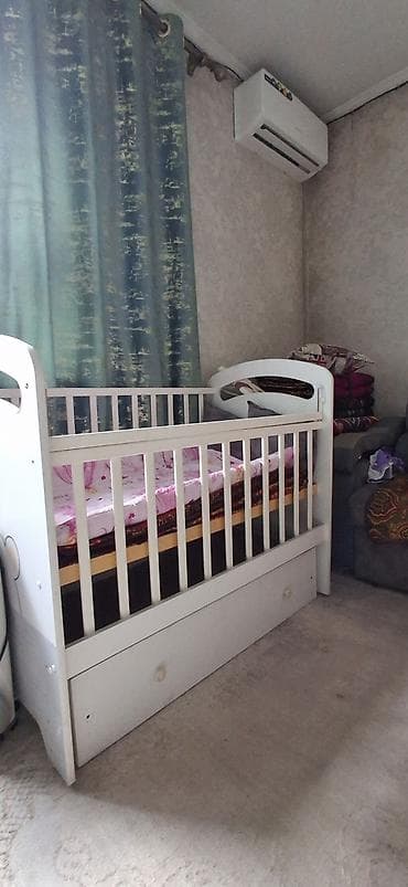 Детская односпальная кровать, Для девочки, С матрасом