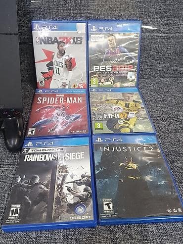 playstation четырьмя: PlayStation 4 (модель CUH-1215A) — игровая консоль с комплектом — 3