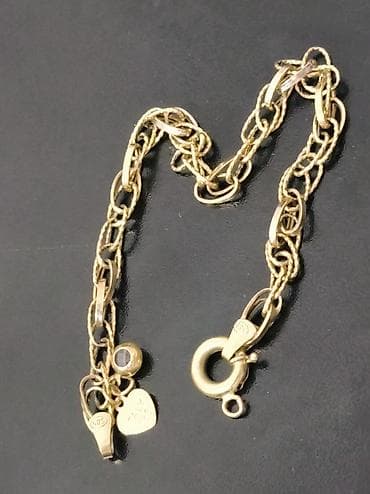 Золотой браслет с подвесками 585 пр. - Материал: золото 585 пробы lalafo.kg да Золотой браслет с подвесками 585 пр. - Материал: золото 585 пробы