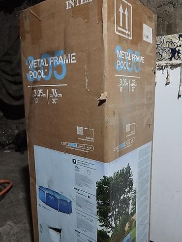 балон для плавания: Каркасный бассейн Intex Metal Frame 305 x 76 см - Серия: Intex Above — 1
