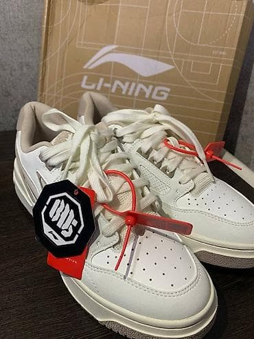 кросовки lining: Кроссовки Li-Ning (модель в стиле ретро-корт) - Цвет: белый/молочный — 3