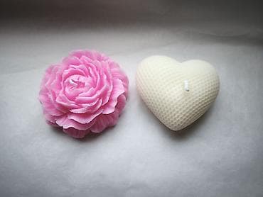 форма на 9 мая: Декоративные свечи в форме пионов Нежно-розовая и молочно-белая — 5