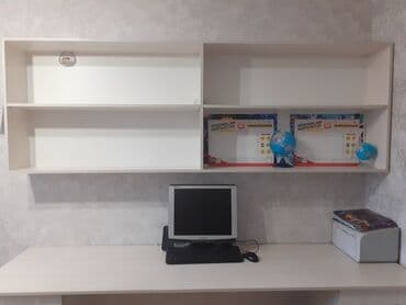 письменные столы для двоих: Рабочая зона для двух учеников. Письменный стол с тумбами по бокам и — 3